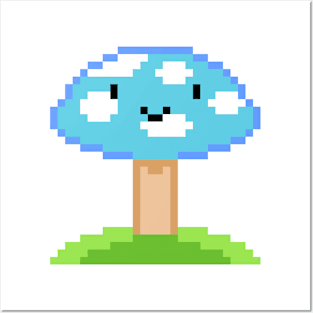 simple mushroom Posters and Art